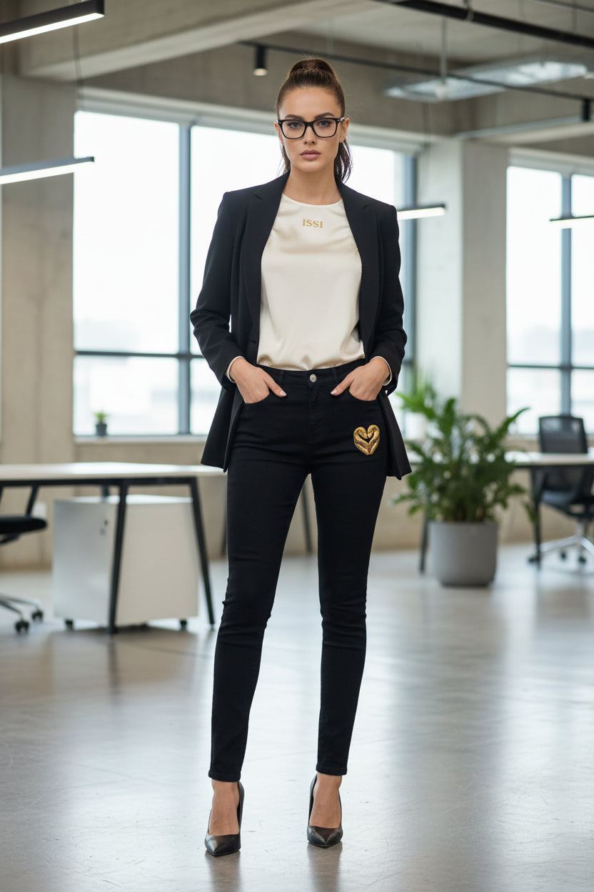 ISSI "Curved" Hi-rise Jeans
